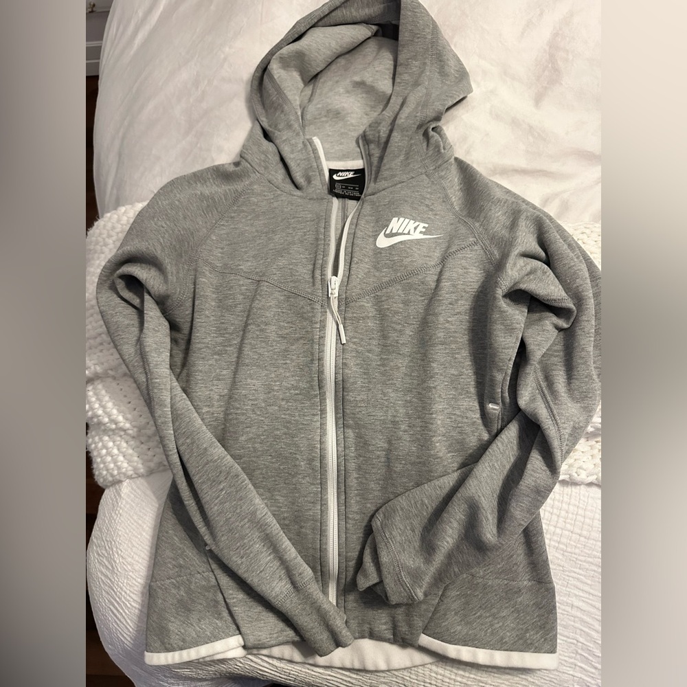 Nike Heather Gray Full-Zip Hoodie